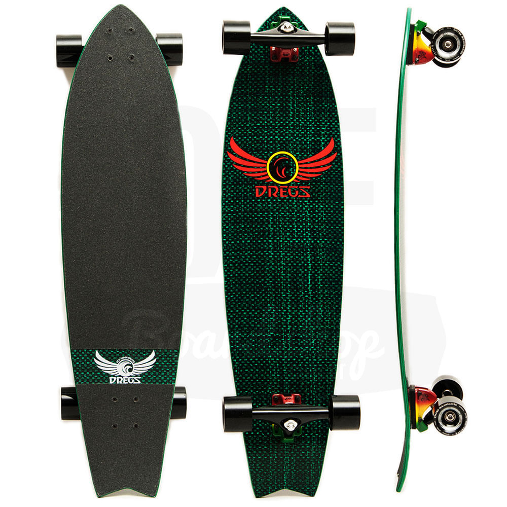 Longboard-Dregs-F1-Fiberweave-Green Longboard-Dregs-F1-Fiberweave-Green