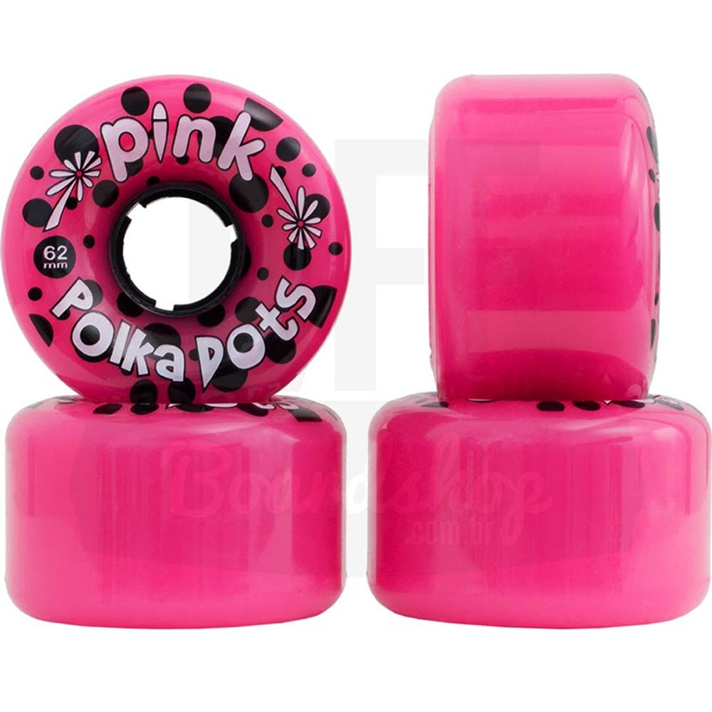 Roda-ABEC-11-Pink-Polka-Dots-62mm-78A-01 Roda-ABEC-11-Pink-Polka-Dots-62mm-78A-01