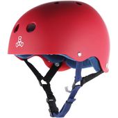 Capacete-triple-eight-red-rubber