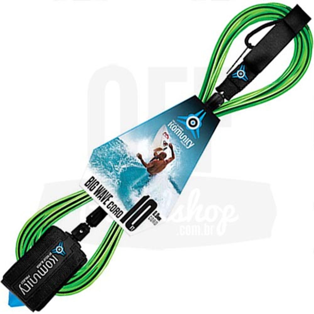 Leash-Komunity-Big-Wave-10-x-8mm-Verde Leash-Komunity-Big-Wave-10-x-8mm-Verde