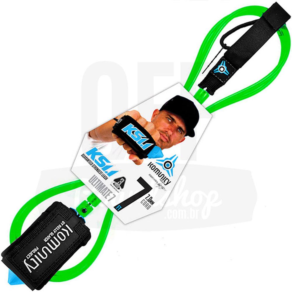 Leash-Komunity-KS-11-Ultimate-7-x-7mm-One-Piece-Verde Leash-Komunity-KS-11-Ultimate-7-x-7mm-One-Piece-Verde
