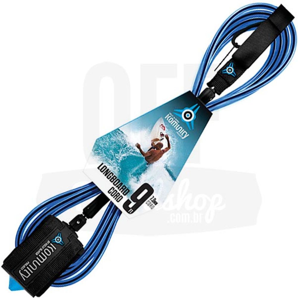 Leash-Komunity-Longboard-Tornozelo-9-x-7mm-Azul Leash-Komunity-Longboard-Tornozelo-9-x-7mm-Azul