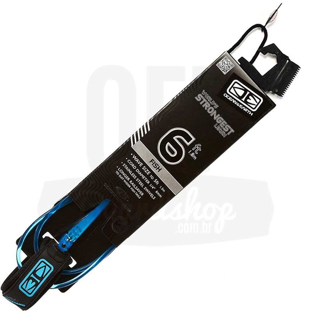 Leash-Ocean-Earth-Fish-6-x-6mm-Azul Leash-Ocean-Earth-Fish-6-x-6mm-Azul