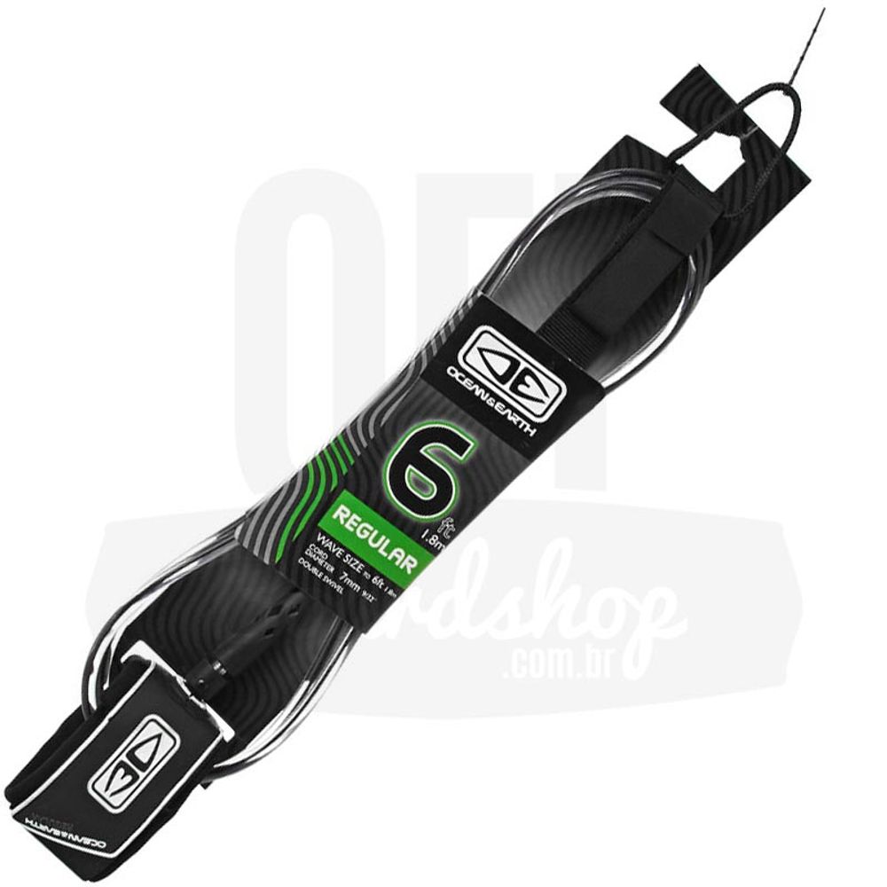Leash-Ocean-Earth-Regular-6-x-7mm-Preto Leash-Ocean-Earth-Regular-6-x-7mm-Preto