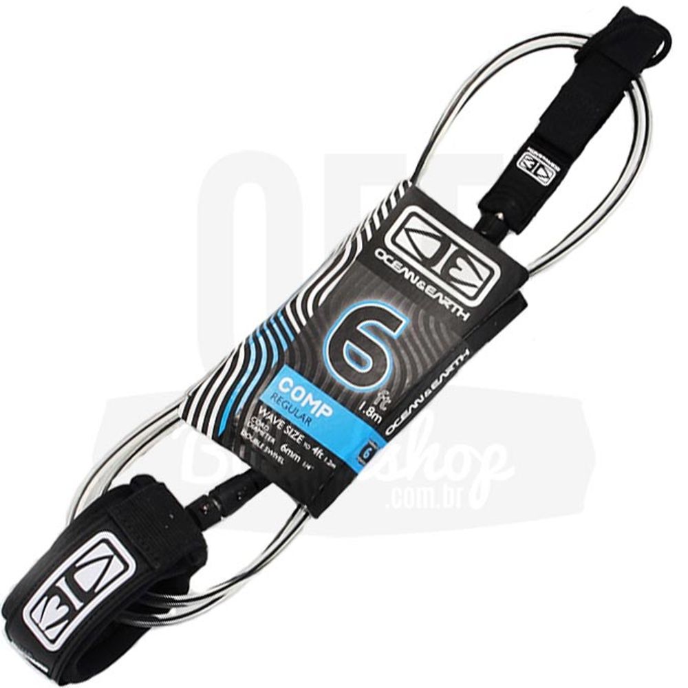 Leash-Ocean-Earth-Regular-Comp-6-x-6mm-Preto Leash-Ocean-Earth-Regular-Comp-6-x-6mm-Preto