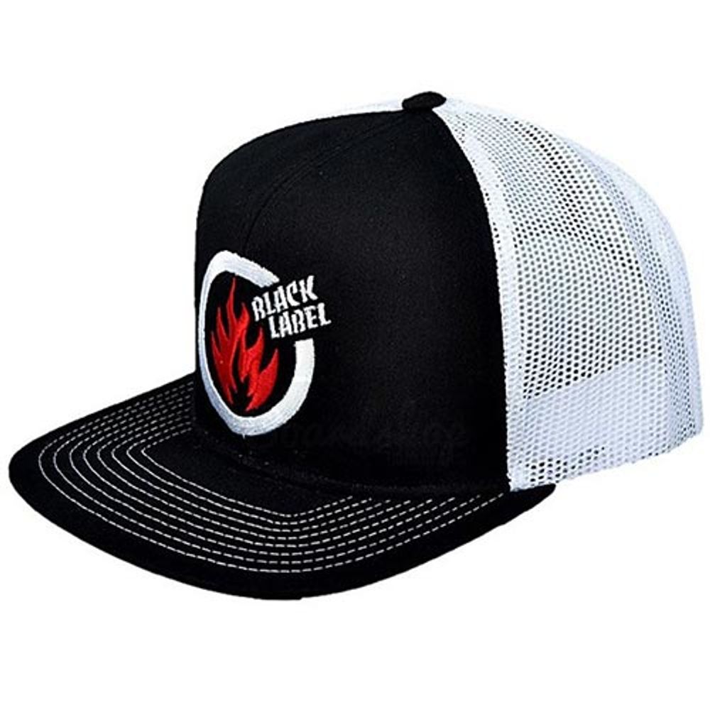 Bone-Black-Label-Circle-Flame-Trucker-Preto Bone-Black-Label-Circle-Flame-Trucker-Preto