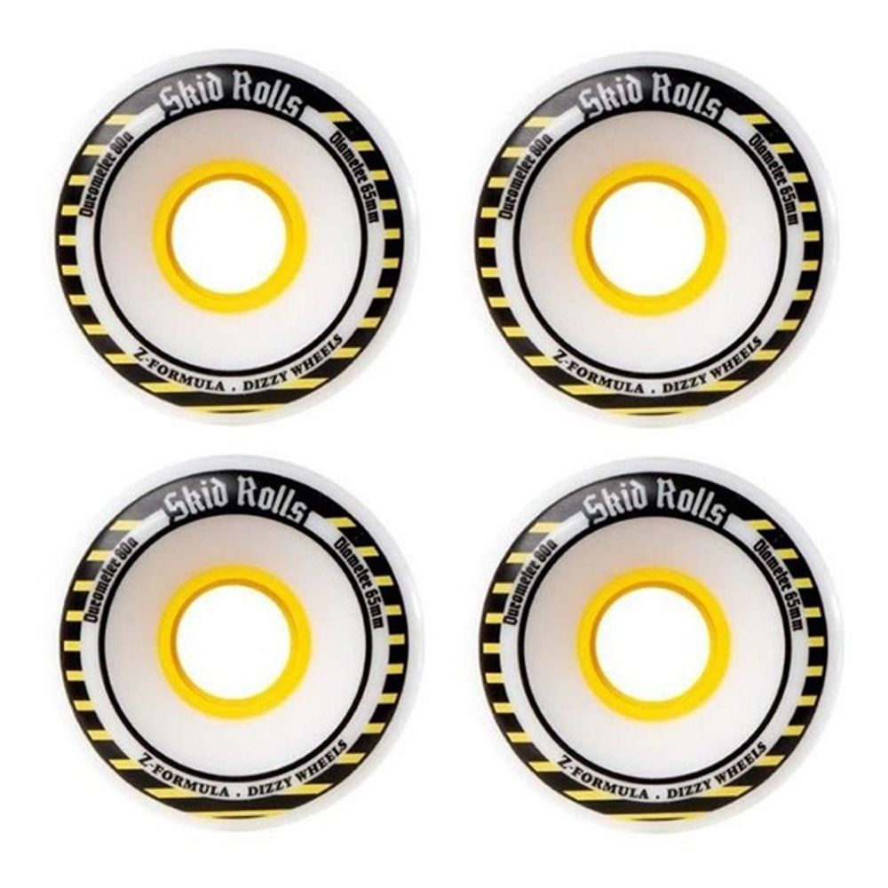 Roda-Dizzy-Skid-Rolls-65mm-80A-Branca Roda-Dizzy-Skid-Rolls-65mm-80A-Branca