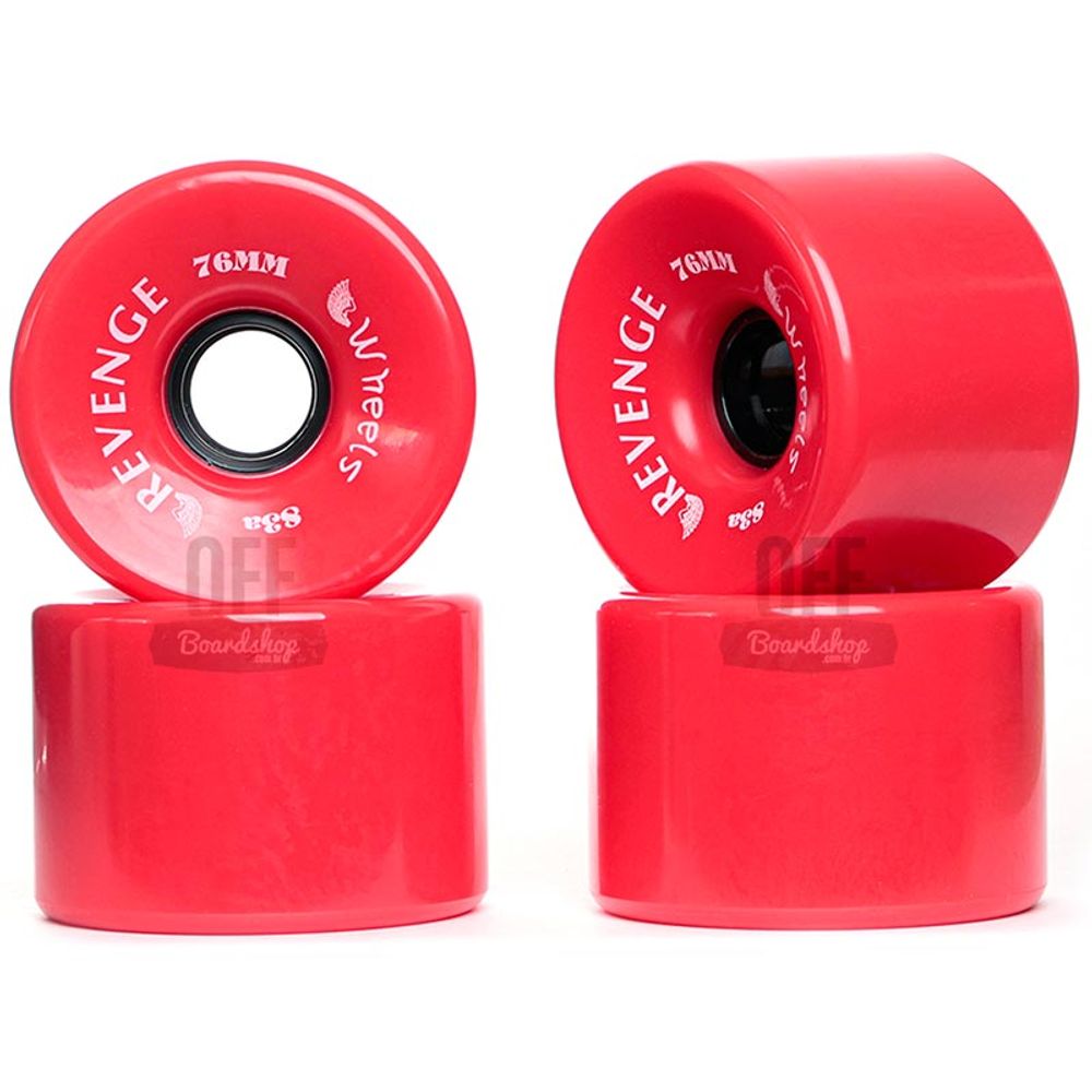 Roda-Revenge-76mm-83A-Vermelha Roda-Revenge-76mm-83A-Vermelha