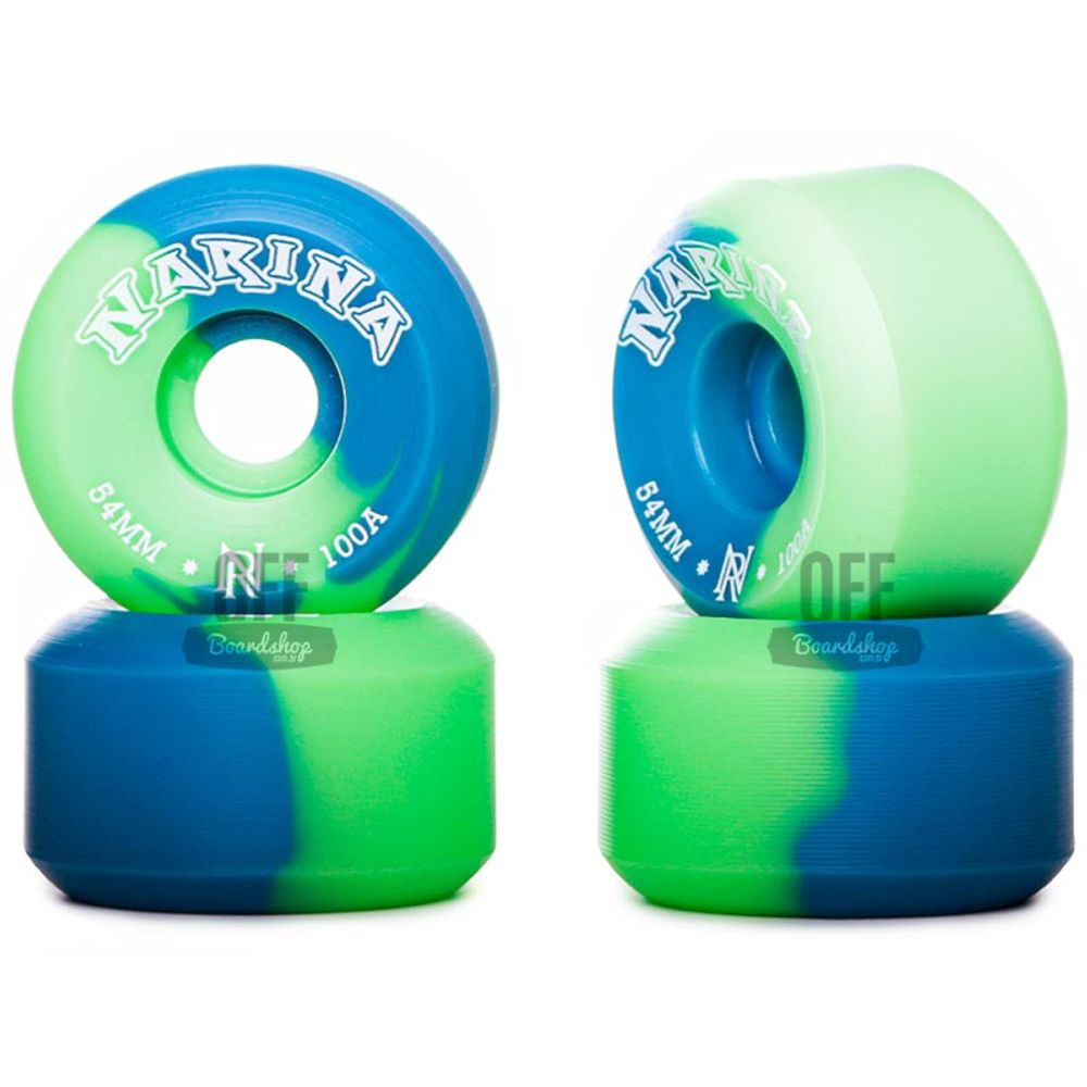 Roda-Narina-Rajada-VerdeAzul-54mm-100A Roda-Narina-Rajada-VerdeAzul-54mm-100A