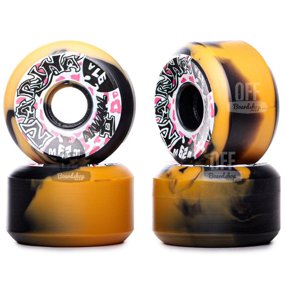 Roda-Narina-Old-Animal-2-PretoAmarelo-62mm-97A Roda-Narina-Old-Animal-2-PretoAmarelo-62mm-97A