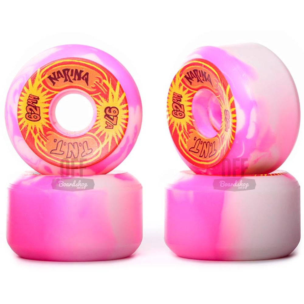 Roda-Narina-Old-School-TNT-PinkBranca-62mm-97A Roda-Narina-Old-School-TNT-PinkBranca-62mm-97A