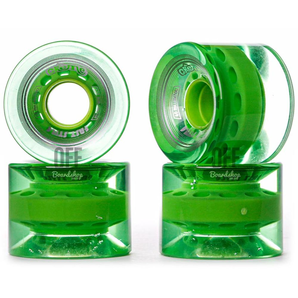 Roda-Creme-60mm-82A-Verde-Transparente Roda-Creme-60mm-82A-Verde-Transparente