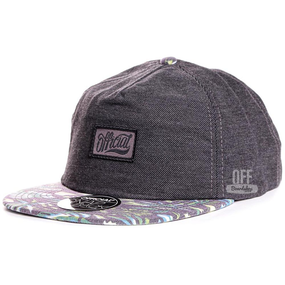 Bone-Official-Cinza-Escuro-Aba-Folhas-Snapback-1 Bone-Official-Cinza-Escuro-Aba-Folhas-Snapback-1
