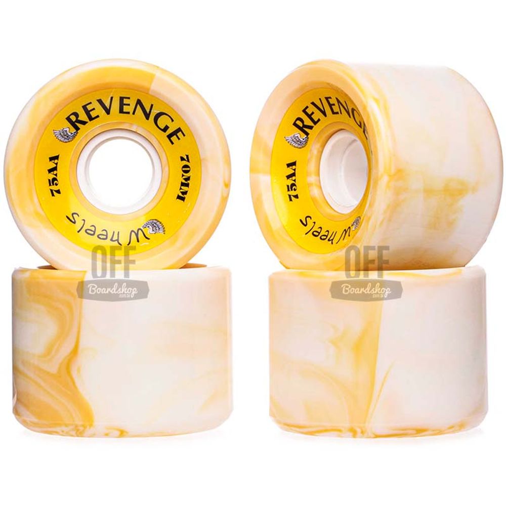 Roda-Revenge-70mm-75A-Amarela-Branca Roda-Revenge-70mm-75A-Amarela-Branca