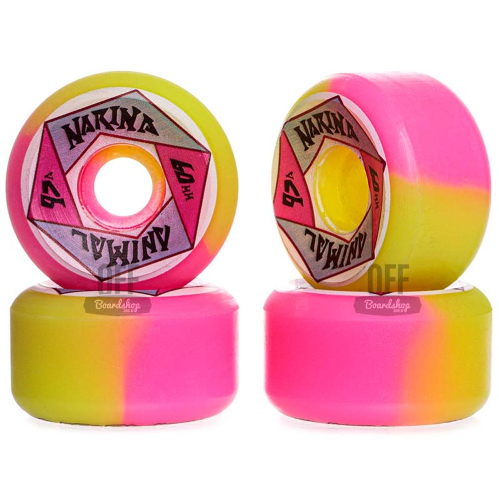 Roda-Narina-Old-School-Losangulo-PinkAmarelo-60mm-97A-01 Roda-Narina-Old-School-Losangulo-PinkAmarelo-60mm-97A-01