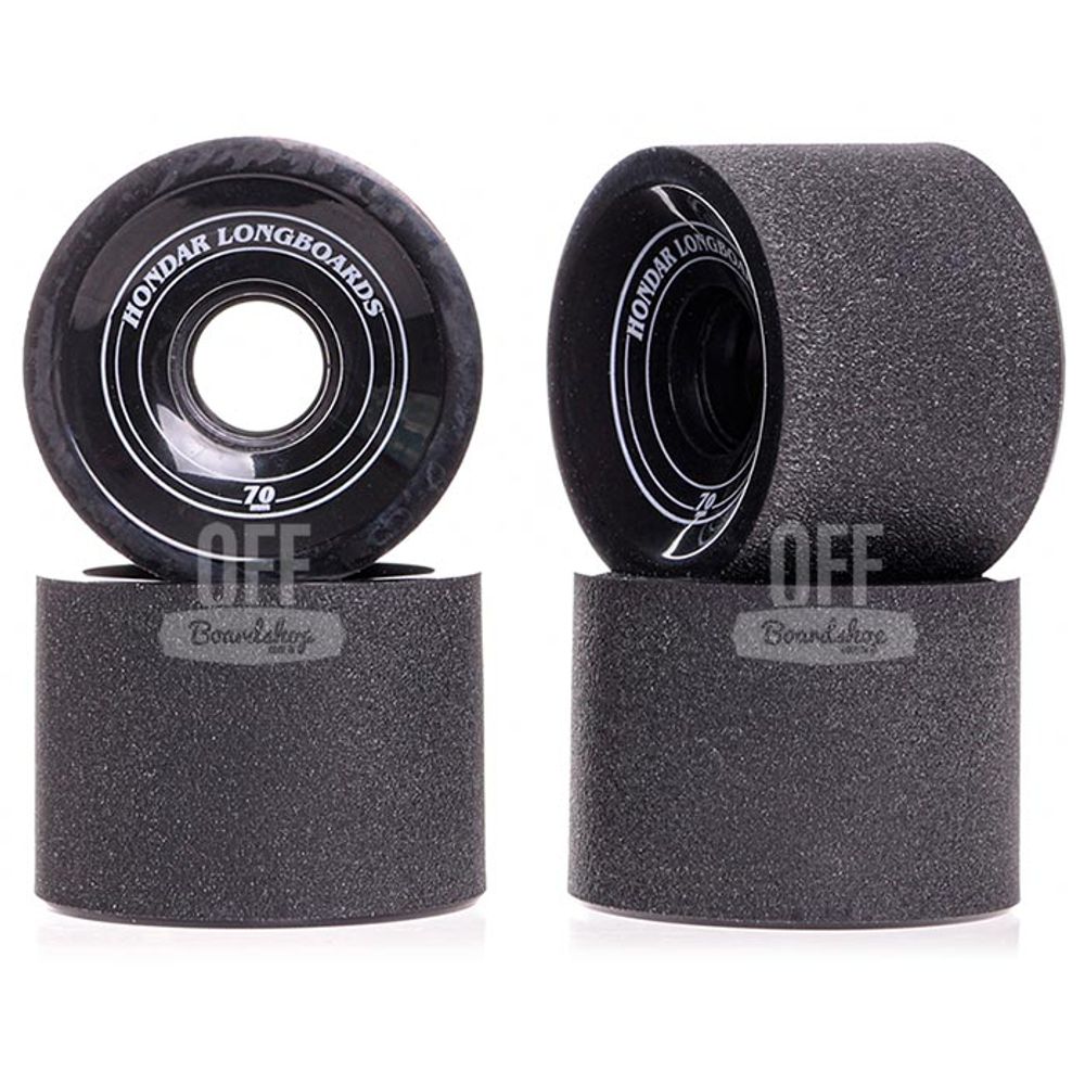 Roda-Hondar-Preta-Maquinada-70mm-82A- Roda-Hondar-Preta-Maquinada-70mm-82A-