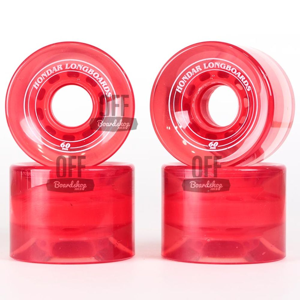 Roda-Hondar-Vermelha-Transparente-60mm-82A Roda-Hondar-Vermelha-Transparente-60mm-82A